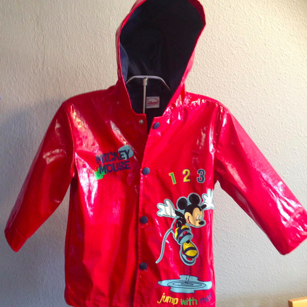 Disney Store Puddle Jumping Mickey Raincoat
